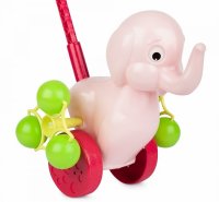 картинка Каталка на палочке "Розовый Слонёнок" от магазина