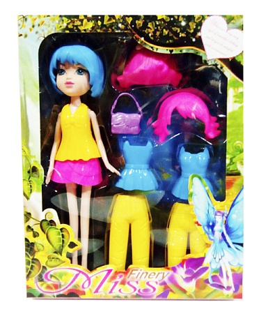 картинка Кукла с аксессуарами в коробке в ассорт. 28*22*6 см от магазина