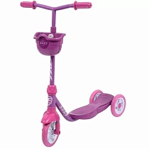 картинка Самокат городской Foxx Baby с пластиковой платформой и EVA колесами 115мм, корзинка, фиолетовый #117750 от магазина