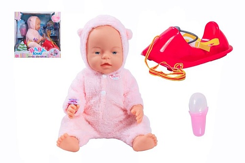 картинка Кукла функциональная Baby Love, с аксессуарами, 42 см от магазина