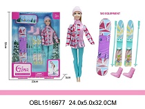 картинка кукла с лыжами и сноубордом от магазина