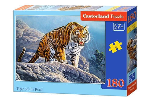 картинка Тигр на скале, 180 деталей Пазл Castor Land от магазина