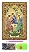 картинка Алмазная живопись иконы Святая Троица 20х30  IK011 от магазина