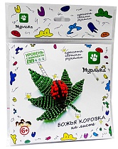 картинка Плетение бисером/Божья коровка на листе 150х160 + еврослот (НОВАЯ УПАКОВКА пакет) от магазина