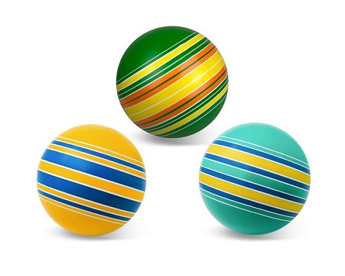 картинка Мяч д. 150мм Серия "Полосатики" ручное окраш. (полосатики, ленточки, дорожки)															 от магазина