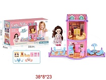 картинка Игровой набор "Уютный домик", с куклой, в коробке от магазина