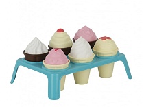 картинка Игровой набор «Лакомка» (7пр.) (мороженое 3шт., кекс 3шт., подставка) от магазина