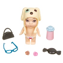 картинка Набор игровой Bondibon куколка OLY в шапочке-ушанке с животным и аксессуарами в банане, ВОХ 15х6,6х17 см, мальчик-C, размер 8см, арт.3370-B.  ВВ3842 от магазина