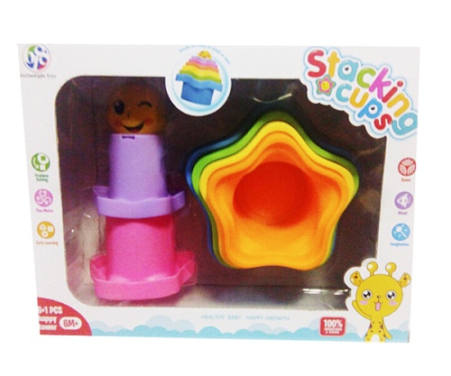 картинка Развивающая игрушка для детей пирамидка 6+1 дет 6 мес+ 20*26*11 см от магазина