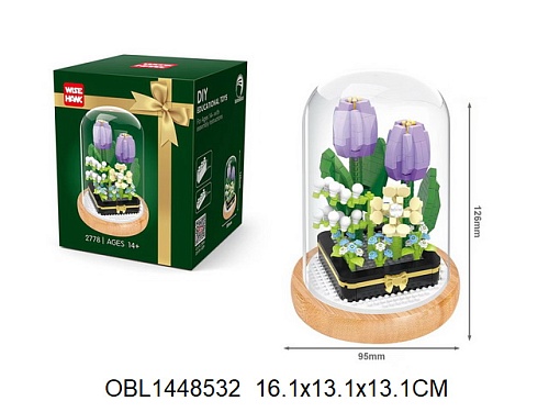 картинка конструктор цветок тюльпаны 531 дет. от магазина
