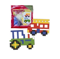 картинка Игра Пиксель пазл тип 11  "Трактор и Пожарная машина" арт.1511 от магазина